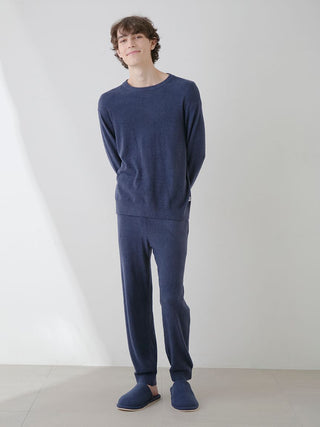 Cozy premium Gelato Pique USA navy Temperature-Control Smoothie Lounge Pants for loungewear and sleepwear, shown on model.