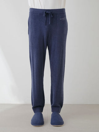 Cozy navy Temperature-Control Smoothie Lounge Pants from Gelato Pique USA. Premium knit for loungewear and sleepwear.