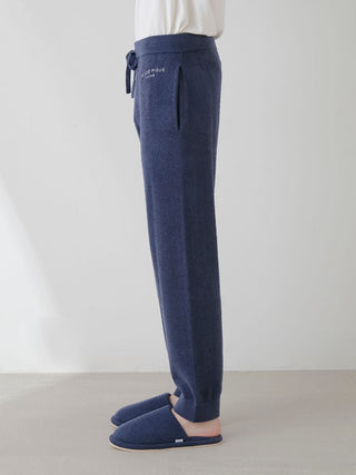 Cozy premium navy lounge pants by Gelato Pique USA, featuring temperature-regulating material for sleepwear elegance.