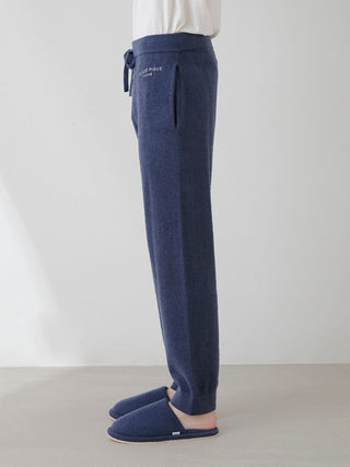 Cozy navy smoothie lounge pants with temperature control by Gelato Pique USA. Premium knit loungewear for sleepwear comfort.