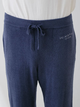 Gelato Pique USA navy lounge pants with temperature-regulating material, cozy premium loungewear and sleepwear, logo embroidery.