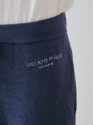 Cozy navy Gelato Pique USA temperature-control lounge pants with subtle logo embroidery, perfect for premium loungewear and sleepwear.