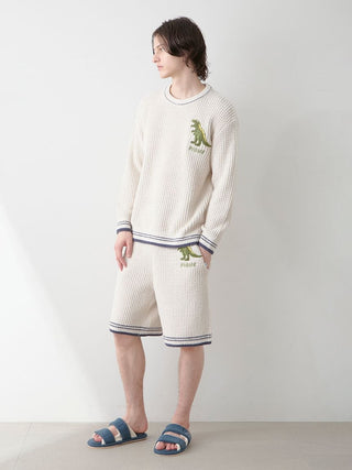 Mens Waffle Dinosaur Shorts