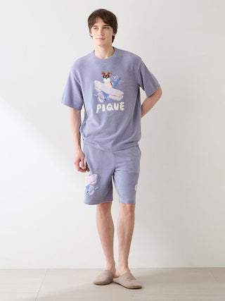 [Hirano Toshiyuki] Men's Airy Moco Plane Dog Jacquard Shorts - view 4