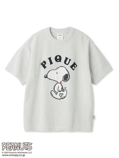 PEANUTS Jacquard Men's Oversized Short Sleeve Sweatshirt gelato pique