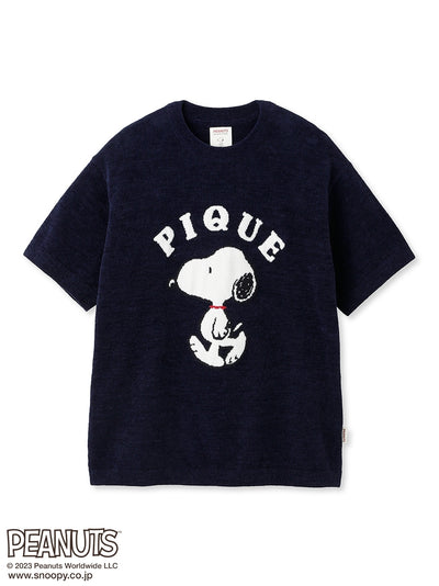 PEANUTS Jacquard Men's Oversized Short Sleeve Sweatshirt gelato pique