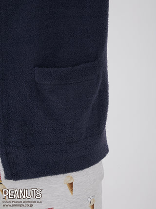 A loungewear cardigan for Men is made with luxurious, lightweight fabric that is gentle against the skin. Get a coziest cardigan with Gelato Pique's Loungewear Cardigan  pocket side