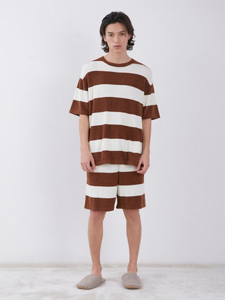 Smoothly Light 2-Striped Oversized Lounge Shirt by Gelato Pique USA