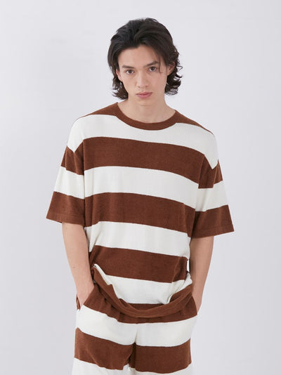 Smoothie Light 2-Striped Oversized Lounge Shirt gelato pique