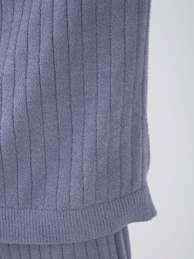 Temperature-Controlled Men's Ribbed Knit V Neck Cardigan gelato pique