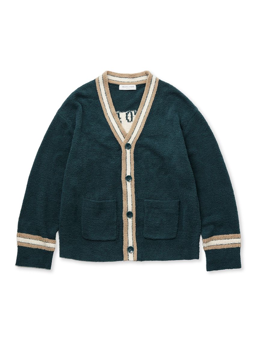  Air Moco SHEEP Button Up Cardigan in green, Comfy and Luxury Men's Loungewear Cardigan at Gelato Pique USA