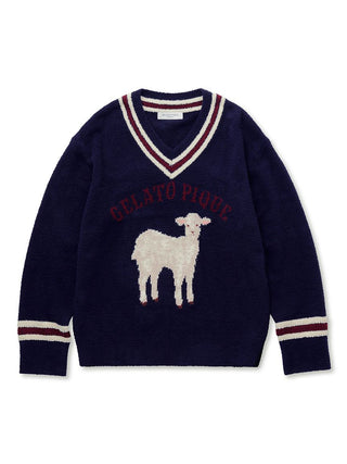  Air Moco SHEEP Men Lounge Tops Pullover in navy, Men's Pullover Sweaters at Gelato Pique USA