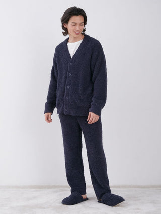 Basic Gelato Button Up Lounge Cardigan in Navy, Comfy and Luxury Men's Loungewear Cardigan at Gelato Pique USA