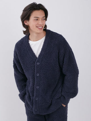 Basic Gelato Button Up Lounge Cardigan in Navy, Comfy and Luxury Men's Loungewear Cardigan at Gelato Pique USA