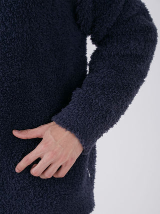 Basic Gelato Fuzzy Pullover Men's Loungewear in Nav, Men's Pullover Sweaters at Gelato Pique USA