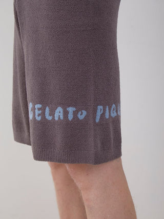 TOSHIYUKI HIRANO MENS Dog Jacquard Loungewear Set in CHARCOAL GRAY, Men's Loungewear Set at Gelato Pique USA.