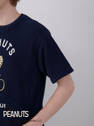 PEANUTS MENS TENNIS Pullover Top in NAVY, Men's Loungewear Tops, T-shirt , Tank Top at Gelato Pique USA.