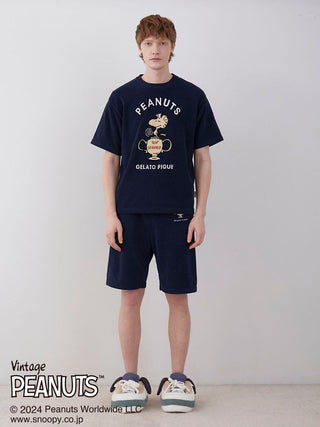 PEANUTS MENS TENNIS Pullover Top in NAVY, Men's Loungewear Tops, T-shirt , Tank Top at Gelato Pique USA.