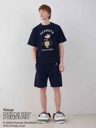 PEANUTS MENS TENNIS Pullover Top in NAVY, Men's Loungewear Tops, T-shirt , Tank Top at Gelato Pique USA.