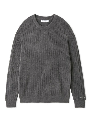 Smoothie Relaxed Fit Ribbed Knit Sweater in GRAY, Men's Pullover Sweaters at Gelato Pique USA.