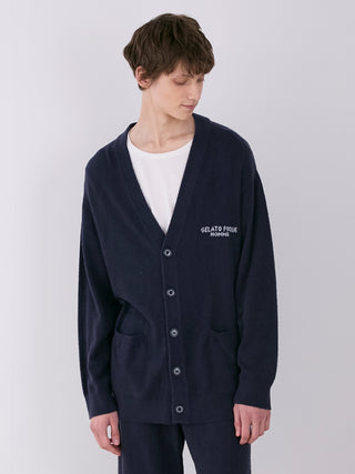 MEN'S Smoothie Button Up Cardigan in NAVY, Comfy and Luxury Men's Loungewear Cardigan at Gelato Pique USA.