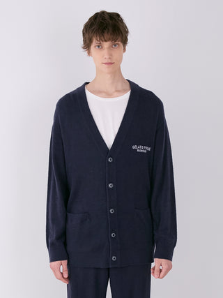 MEN'S Smoothie Button Up Cardigan in NAVY, Comfy and Luxury Men's Loungewear Cardigan at Gelato Pique USA.