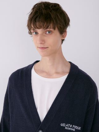 MEN'S Smoothie Button Up Cardigan in NAVY, Comfy and Luxury Men's Loungewear Cardigan at Gelato Pique USA.