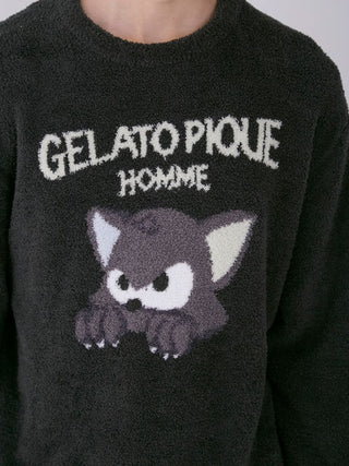 Baby Moco Cat Jacquard Pullover Sweater in Dark Gray, Men's Pullover Sweaters at Gelato Pique USA