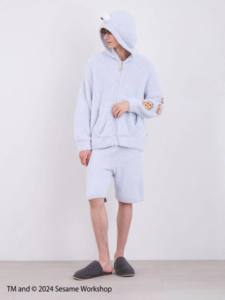 【SESAME STREET】 MEN's Cookie Monster Hoodie and Shorts Loungewear Set in Blue, Women's Loungewear Set at Gelato Pique USA