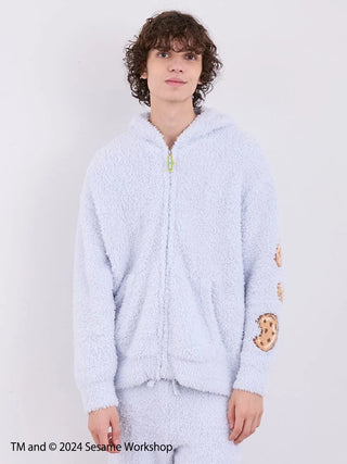 【SESAME STREET】 MEN's Cookie Monster Hoodie and Shorts Loungewear Set in Blue, Women's Loungewear Set at Gelato Pique USA