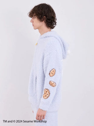 【SESAME STREET】 MEN's Cookie Monster Hoodie and Shorts Loungewear Set in Blue, Women's Loungewear Set at Gelato Pique USA