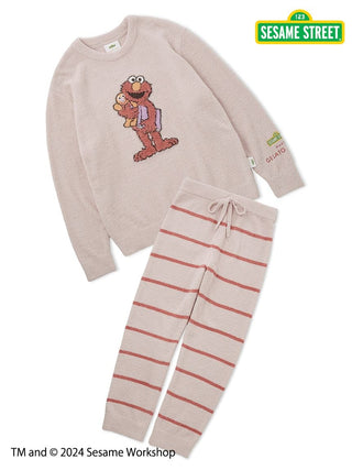 SESAME STREET MEN'S Motif Pullover & Lounge Pants Loungewear SET in Pink, Men's Loungewear Set at Gelato Pique USA