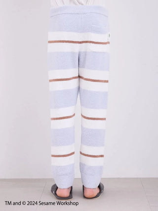 Soft striped lounge pants in 'Baby Moco' fabric, part of the Sesame Street men's loungewear set.