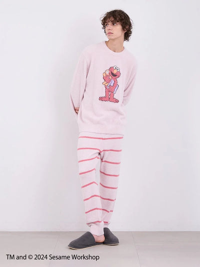 【SESAME STREET】 MEN'S Motif Pullover & Lounge Pants Loungewear SET gelato pique