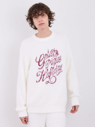 HOLIDAY Feather Pullover Sweater in Off White, Men's Pullover Sweaters at Gelato Pique USA