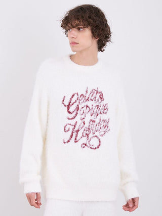 HOLIDAY Feather Pullover Sweater in Off White, Men's Pullover Sweaters at Gelato Pique USA