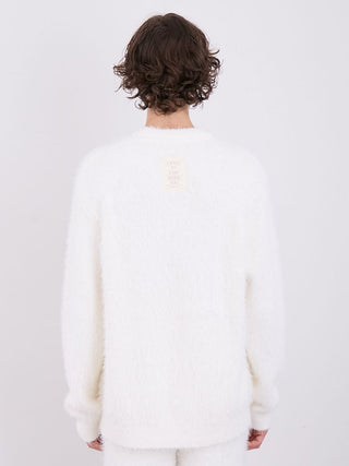 HOLIDAY Feather Pullover Sweater in Off White, Men's Pullover Sweaters at Gelato Pique USA