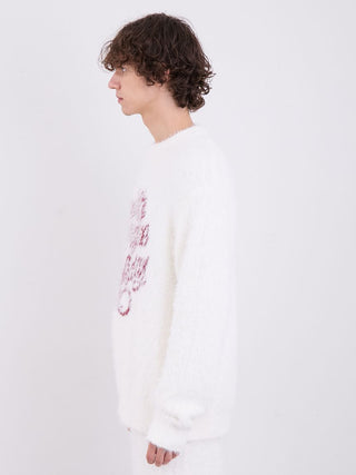 HOLIDAY Feather Pullover Sweater in Off White, Men's Pullover Sweaters at Gelato Pique USA