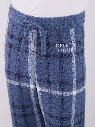 Checkered Navy Plaid Cozy Pajama Set in Navy, Men's Loungewear Set at Gelato Pique USA