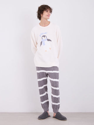 Mens Penguin Jacquard Pullover Sweater