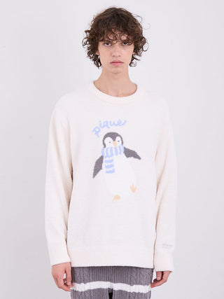 Mens Penguin Jacquard Pullover Sweater