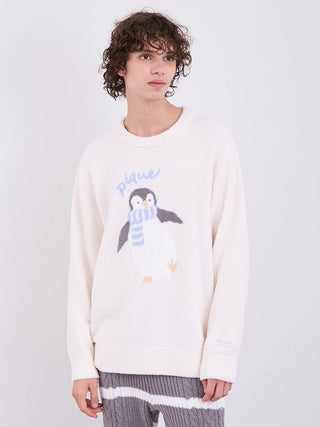 Mens Penguin Jacquard Pullover Sweater