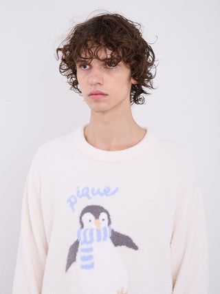 Mens Penguin Jacquard Pullover Sweater