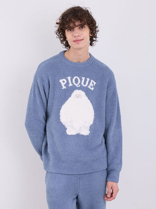 Powder Gelato Monster Pullover Sweater in Blue, Men's Pullover Sweaters at Gelato Pique USA