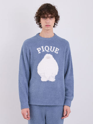 Powder Gelato Monster Pullover Sweater in Blue, Men's Pullover Sweaters at Gelato Pique USA