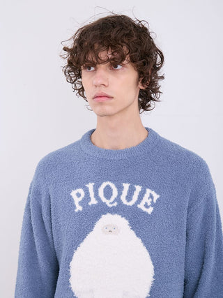 Powder Gelato Monster Pullover Sweater in Blue, Men's Pullover Sweaters at Gelato Pique USA