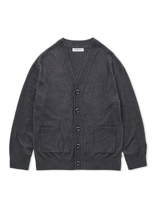 Smoothie Button Up Cardigan in dark gray with classic silhouette and button-up design, offering warmth and comfort.