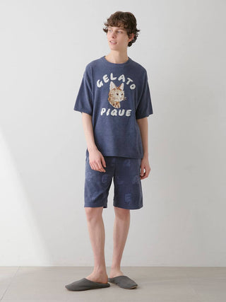 Men's Airy Moco Bengal Cat Pullover