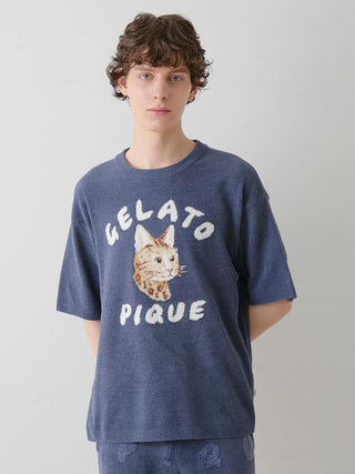 Men's Airy Moco Bengal Cat Pullover