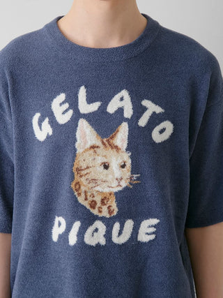 Men's Airy Moco Bengal Cat Pullover
